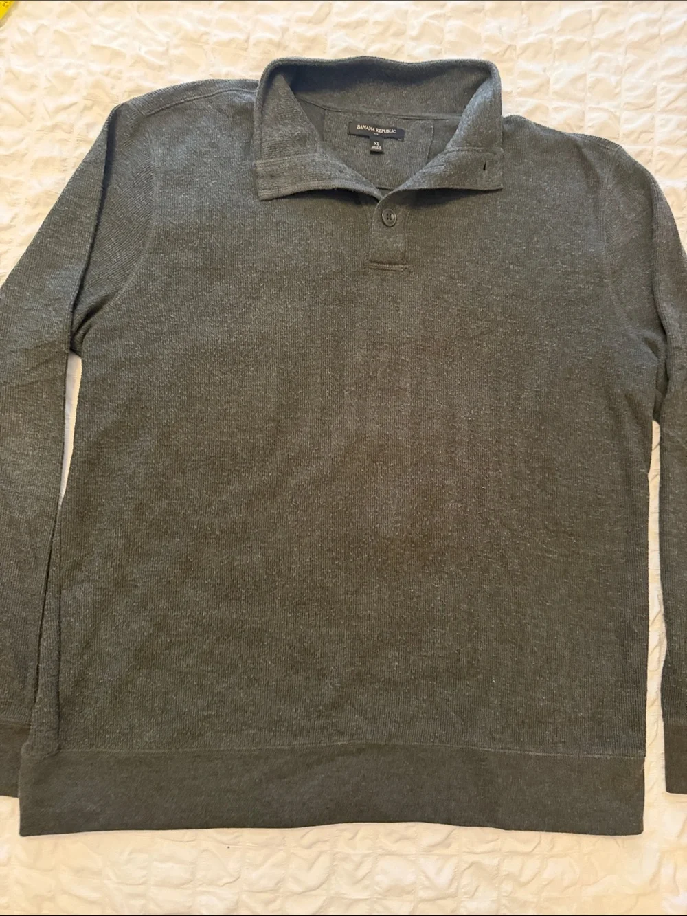 Banana Republic Men’s charcoal button-up Sweater